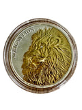 1 Oz Silbermünze "African Lion Tschad gilded" 2018
