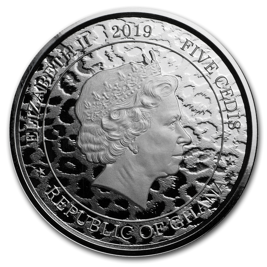 1 Oz Silbermünze " African Leopard Ghana" 2019
