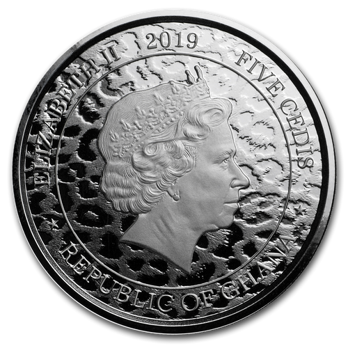 1 Oz Silbermünze " African Leopard Ghana" 2019