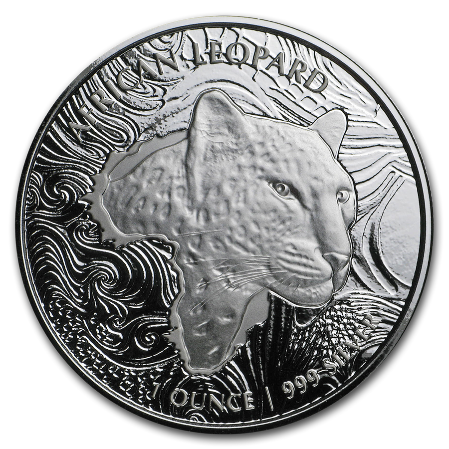 1 Oz Silbermünze " African Leopard Ghana" 2019