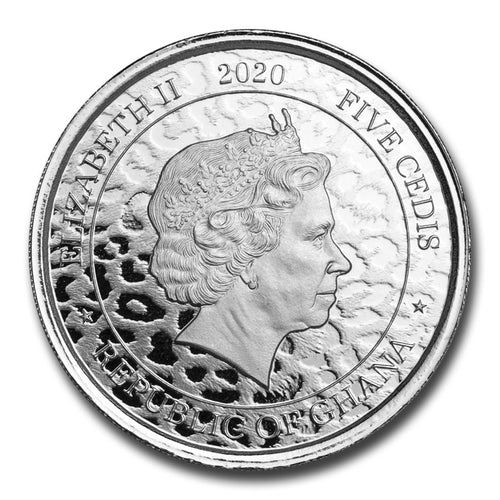 1 Oz Silbermünze " African Leopard Ghana" 2020