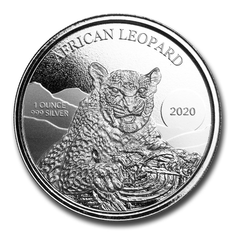 1 Oz Silbermünze " African Leopard Ghana" 2020