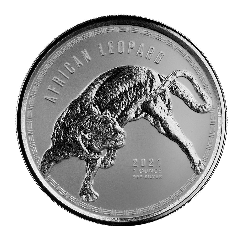 1 Oz Silbermünze " African Leopard Ghana" 2021