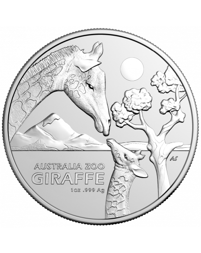 1 Oz Silbermünze " Australia Zoo Giraffe" 2024