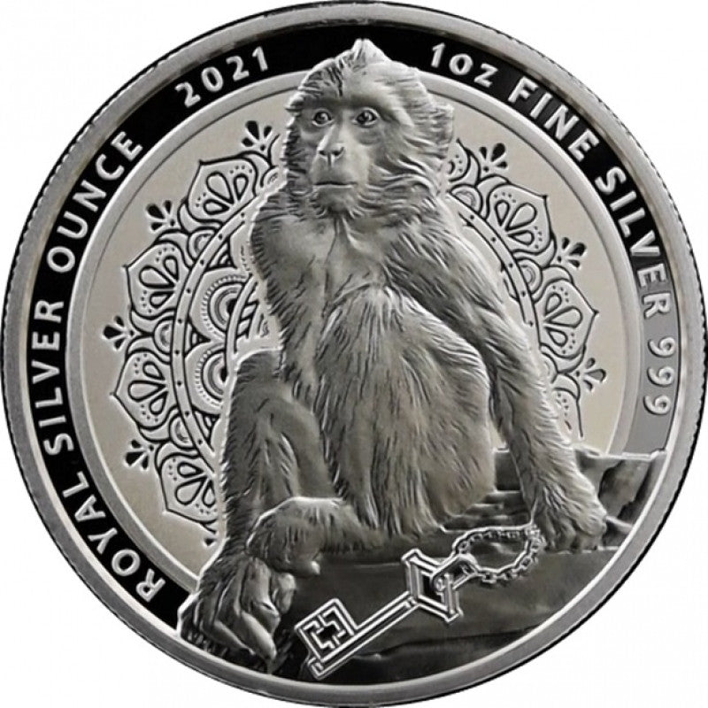 1 Oz Silbermünze "Berberaffe" 2021