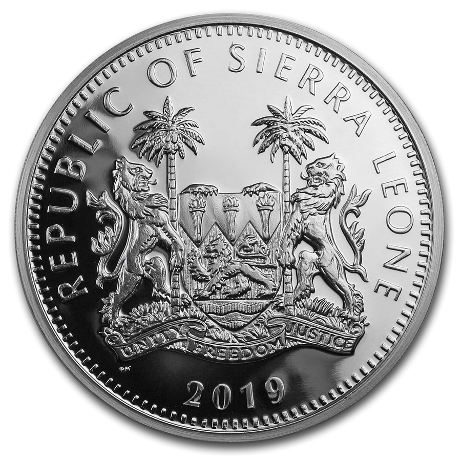 1 Oz Silbermünze "Big Five Büffel" Sierra Leone 2023
