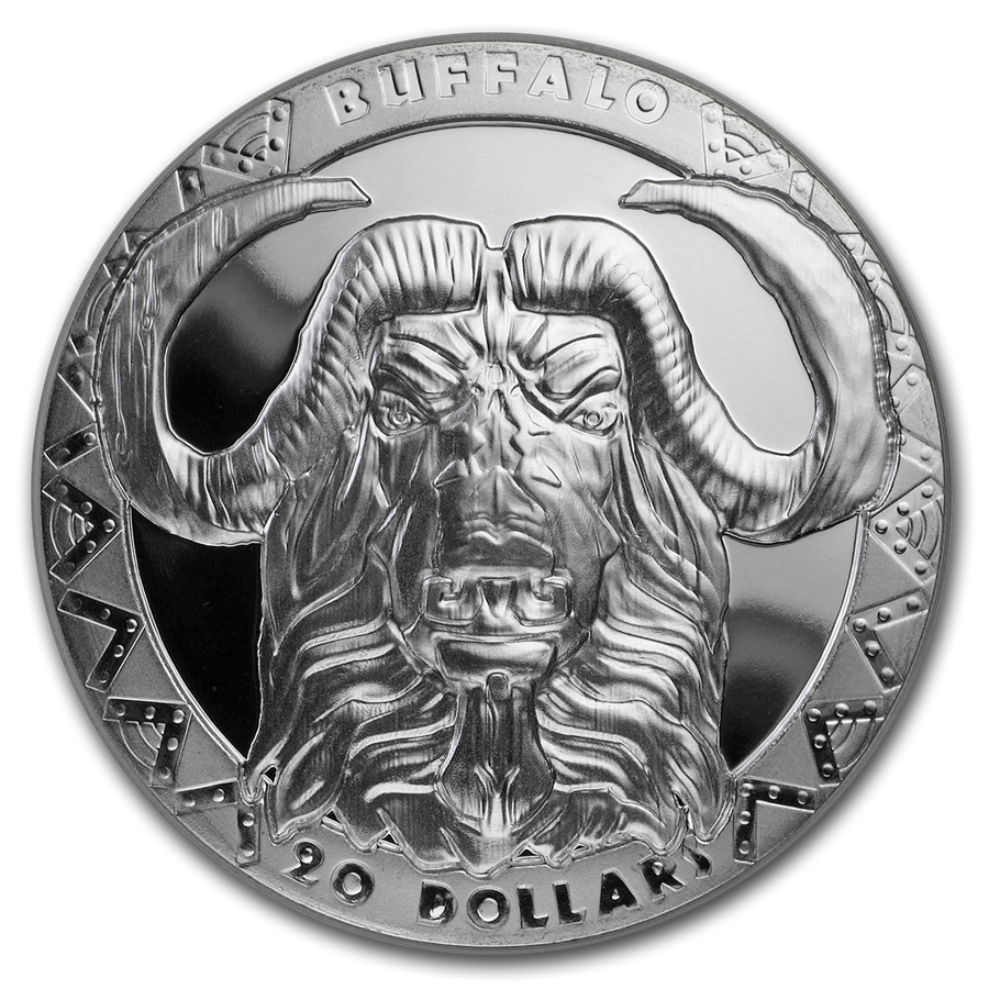 1 Oz Silbermünze "Big Five Büffel" Sierra Leone 2023