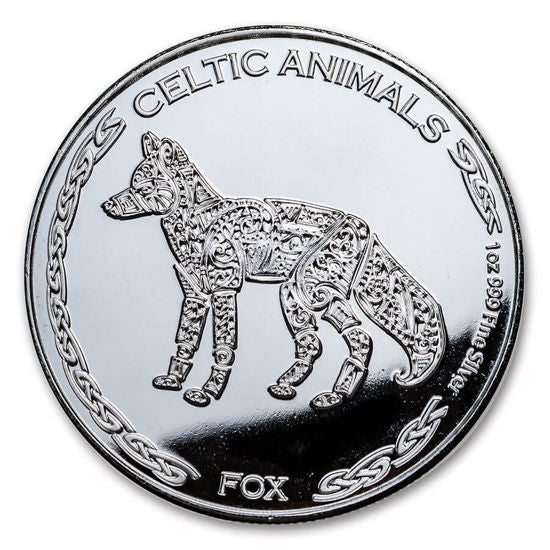 1 Oz Silbermünze "Celtic Animal" Fuchs (Fox) 2019   -geringe Auflage-