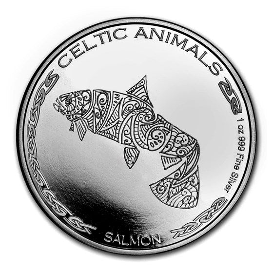 1 Oz Silbermünze Celtic Animal Lachs (Salmon) 2021