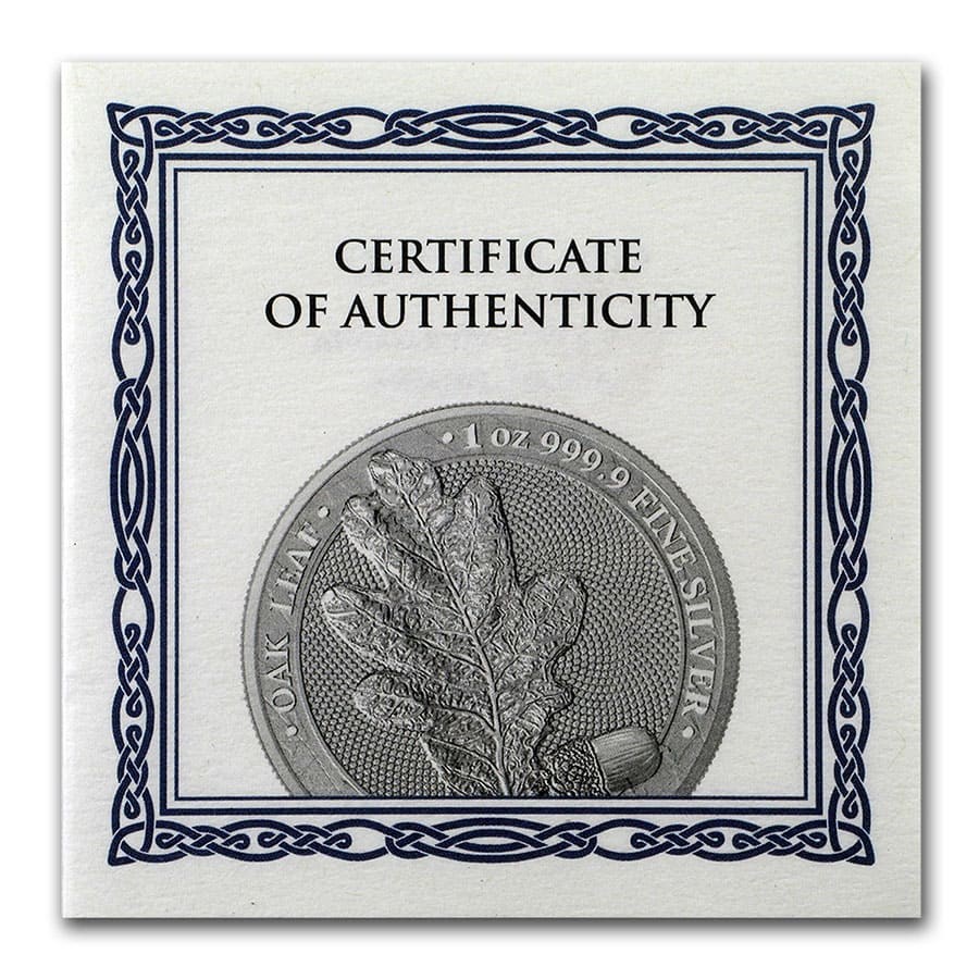 1 Oz Silbermünze "Oak" Mythical Serie 2019  Eichenblatt  - Erstausgabe!!! -