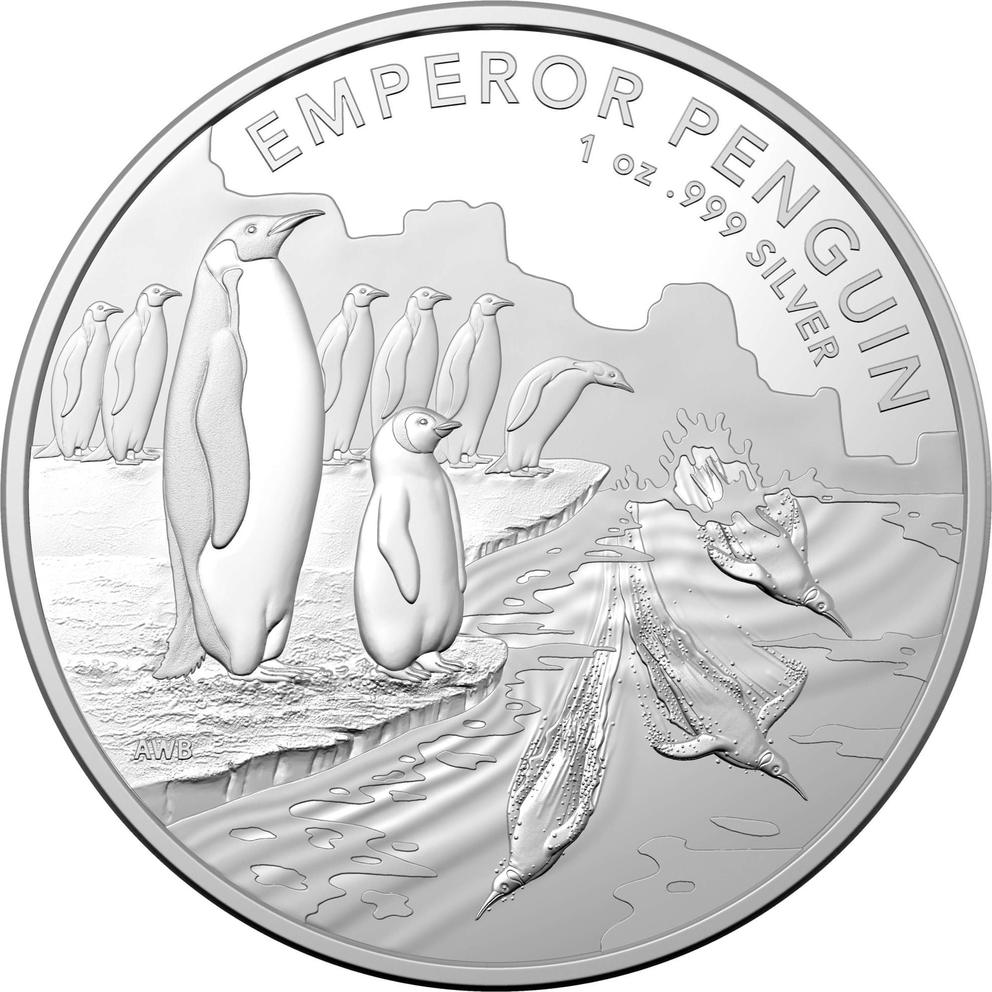 1 Oz Silbermünze "Antarctic Territory" Emperor Penguin 2023