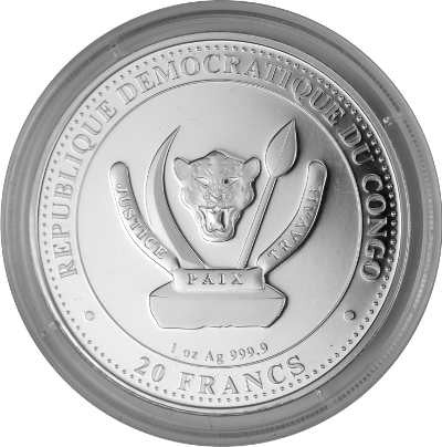1 Oz Silbermünze "Prehistoric Life" Gigantopithecus 2022