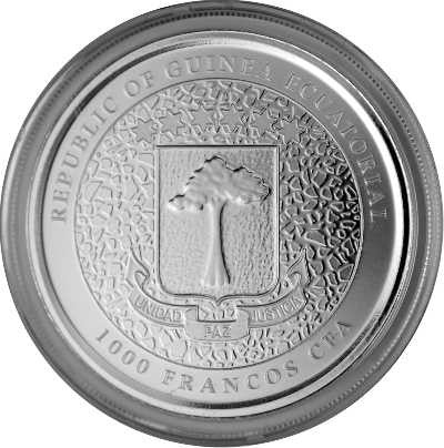 1 Oz Silbermünze Guinea Giraffe" 2021