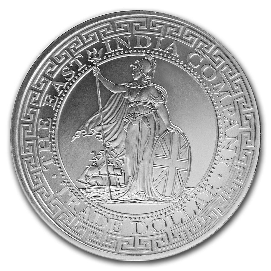 1 Oz Silbermünze "St. Helena Brinnania Trade Dollar" 2018
