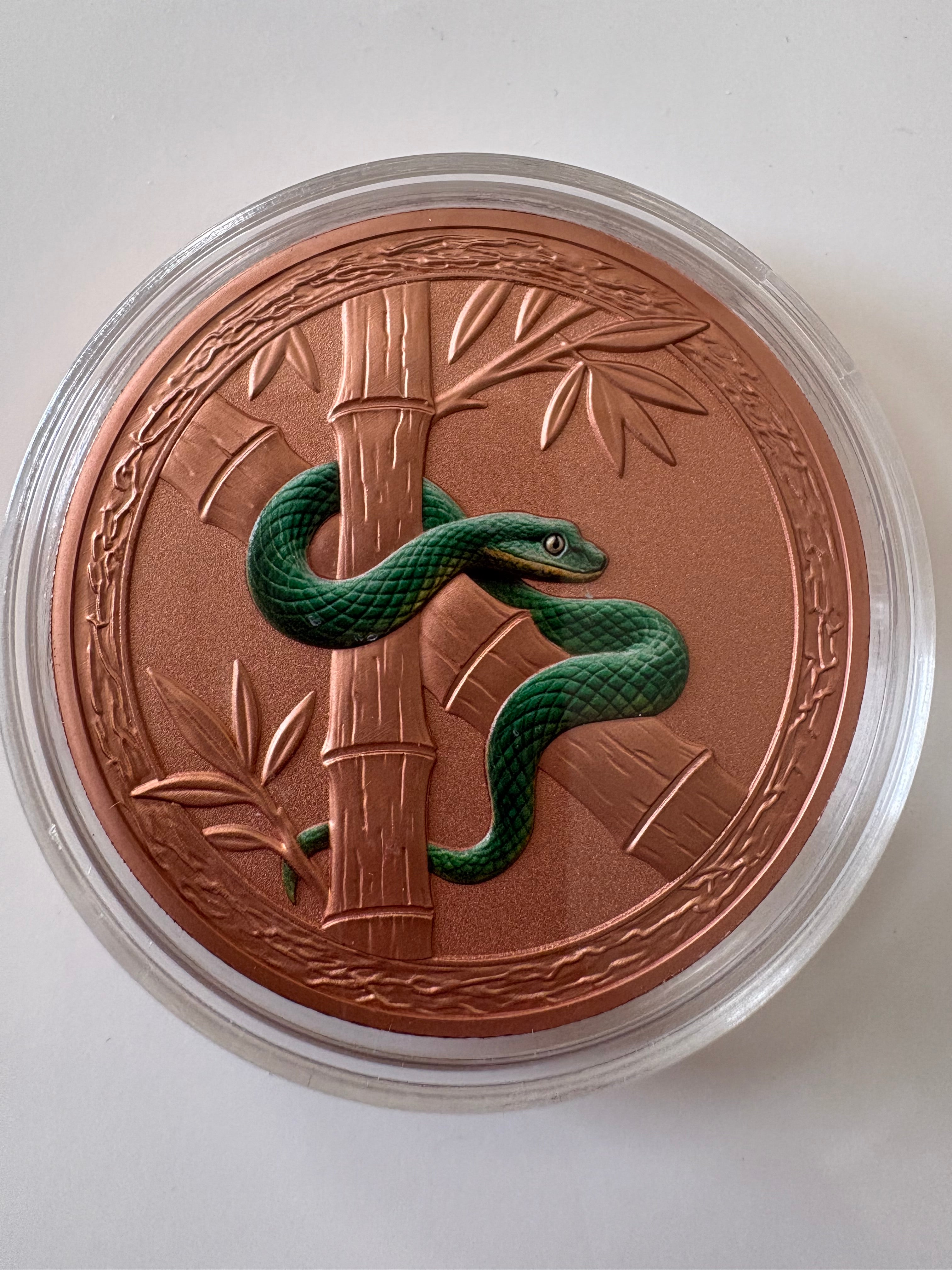 5 Oz Kupfermünze Mamba coloriert