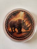 5 Oz Kupfermünze  Nashorn coloriert