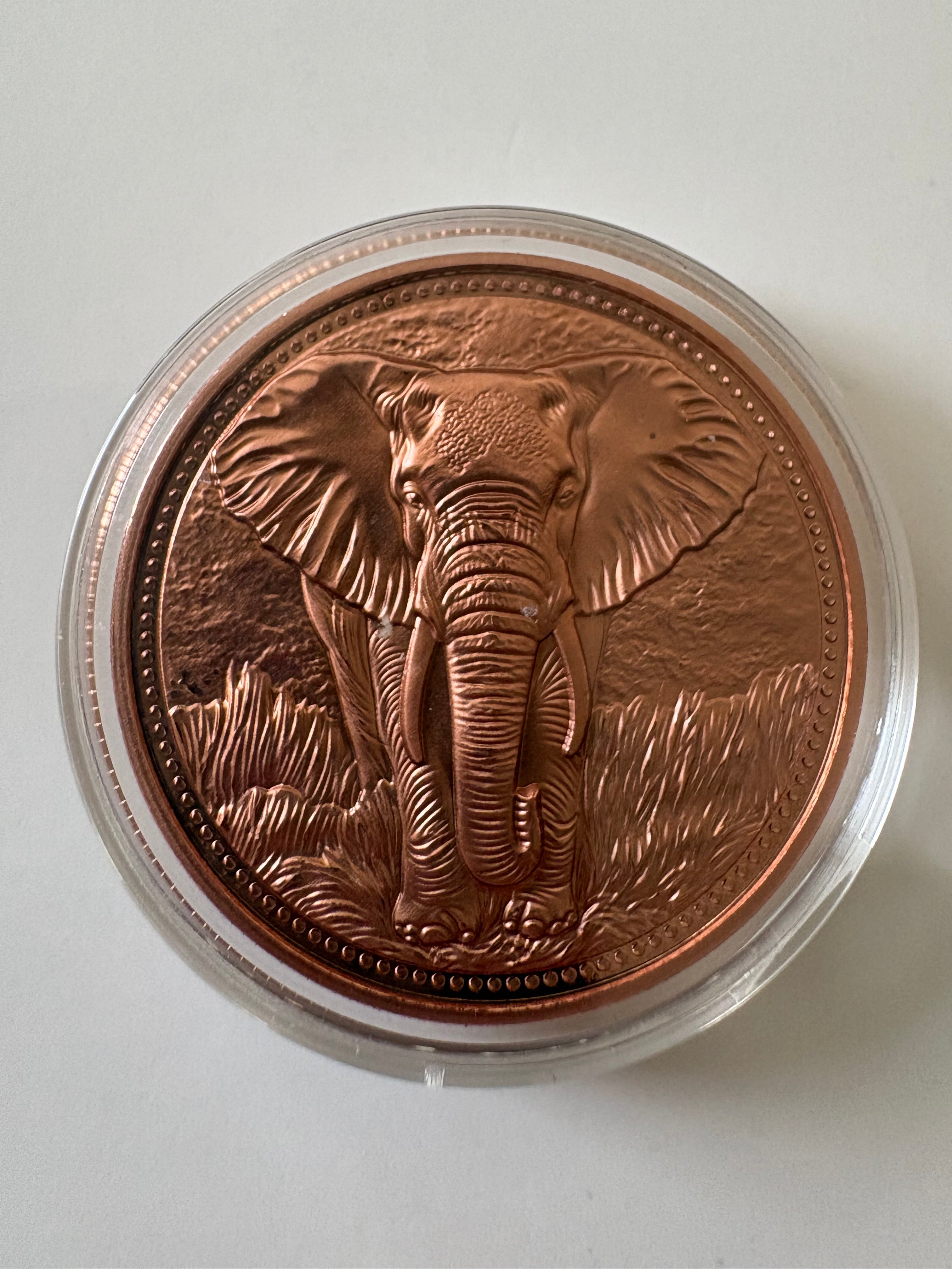 1 Oz Kupfermünze Elefant
