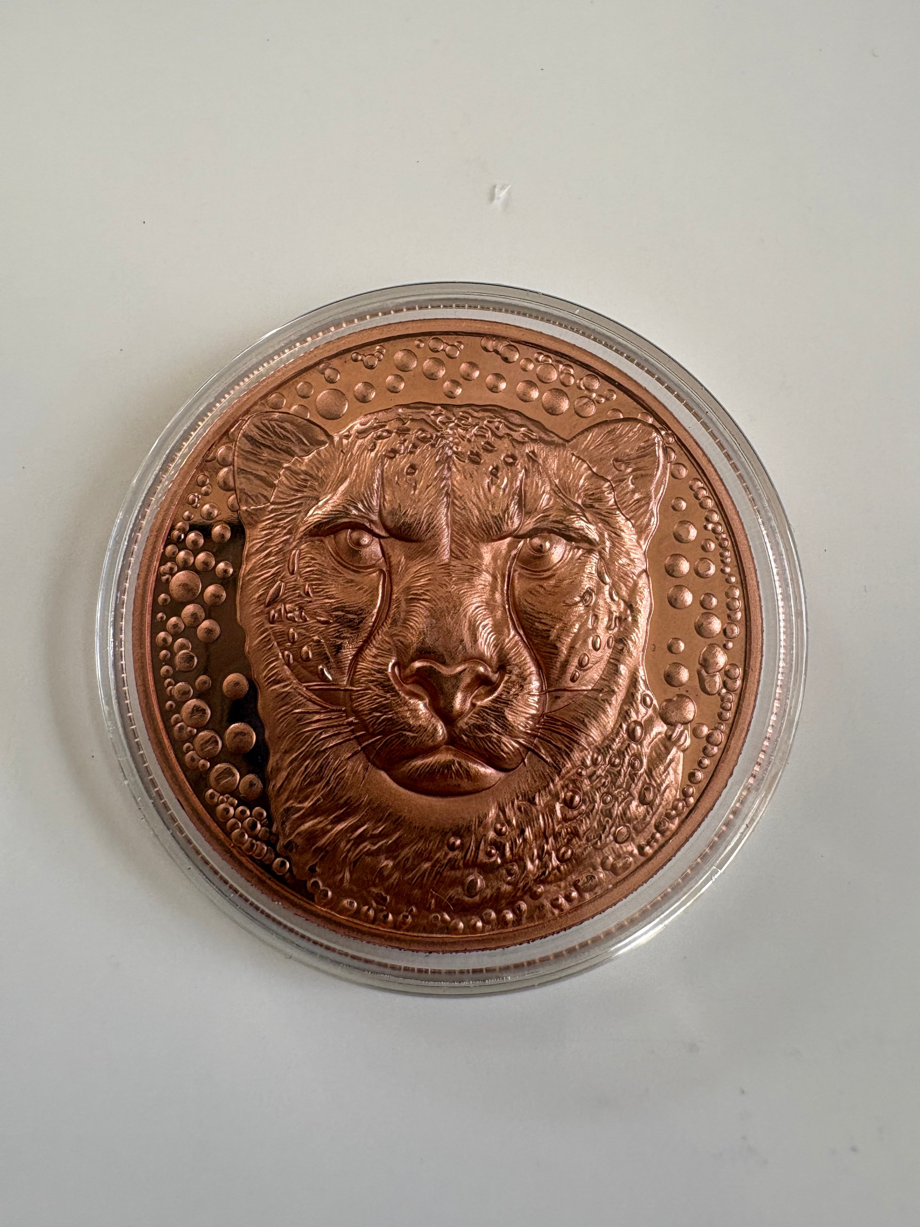 1 Oz Kupfermünze Leopard Front