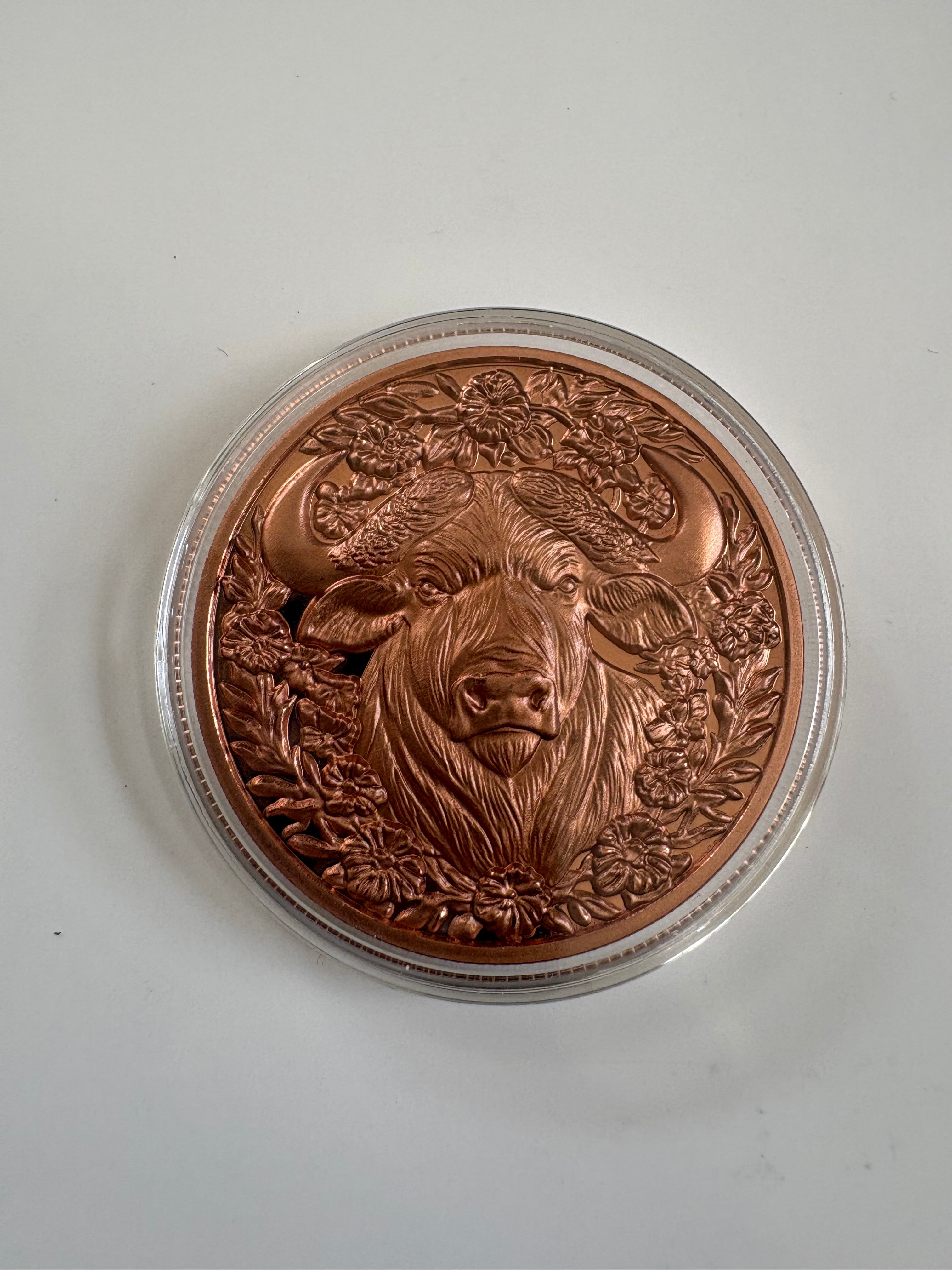 1 Oz Kupfermünze Büffel
