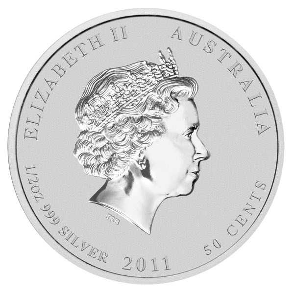 1/2 Oz Silbermünze "Lunar II" Hase 2011