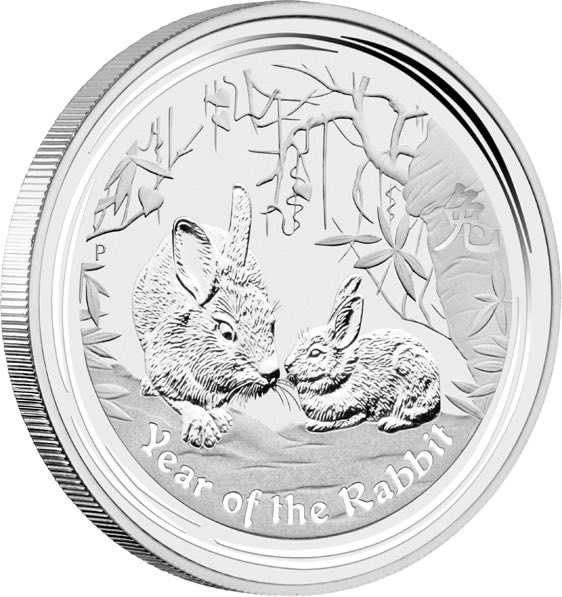 1/2 Oz Silbermünze "Lunar II" Hase 2011