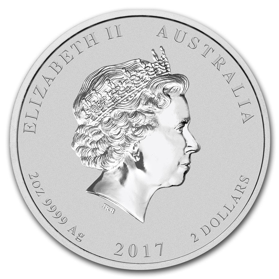 2 Oz Silbermünze "Lunar II " Hahn 2017