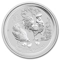 2 Oz Silbermünze "Lunar II " Hahn 2017