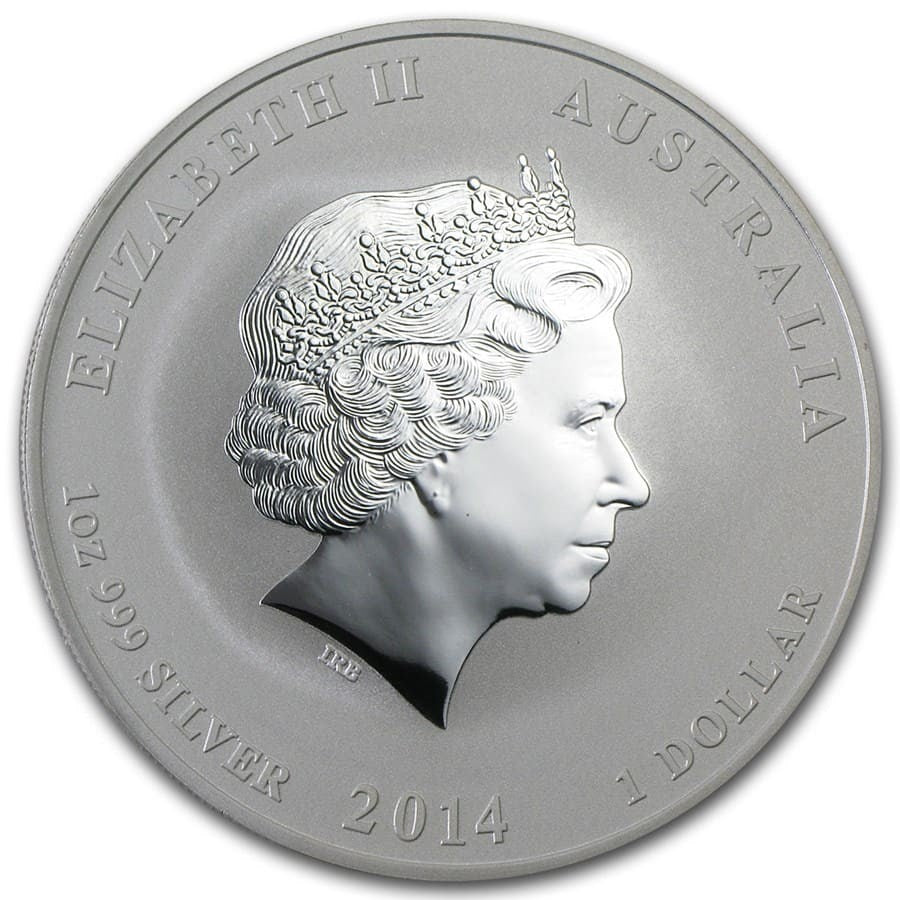 1 Oz Silbermünze "Lunar II" Pferd 2014