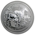 1 Oz Silbermünze "Lunar II" Pferd 2014
