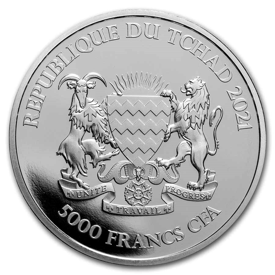 1 Oz Silbermünze "Mandala Tschad" Antilope 2021