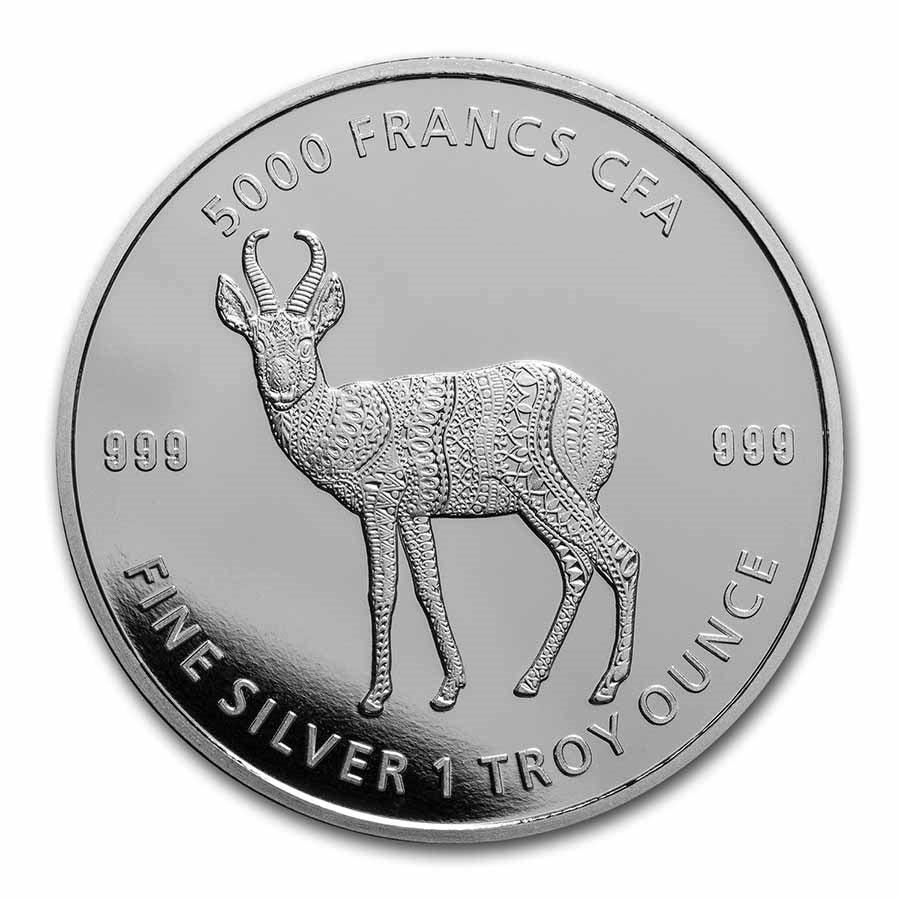 1 Oz Silbermünze "Mandala Tschad" Antilope 2021