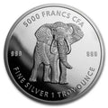 1 Oz Silbermünze "Mandala Tschad" Elefant 2019