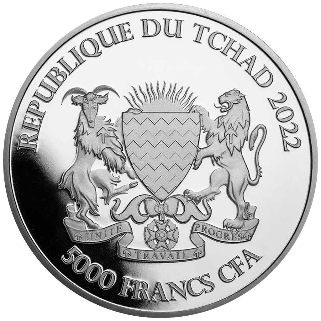1 Oz Silbermünze "Mandala Tschad" Krokodil 2022