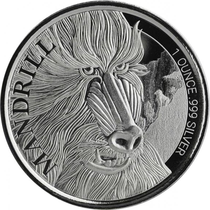 1 Oz Silbermünze "Mandrill" 2020