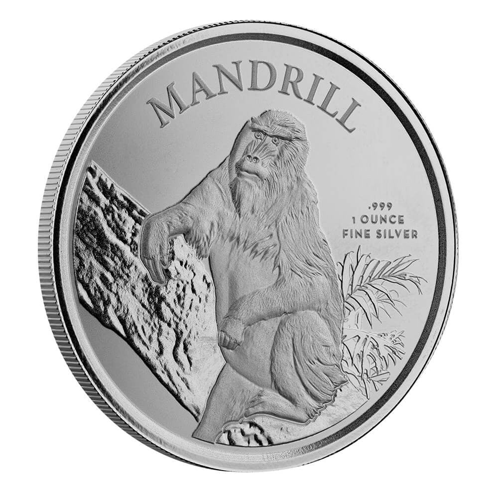 1 Oz Silbermünze "Mandrill" 2021