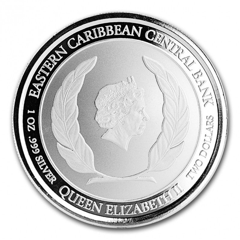 1 Oz Silbermünze "KItts &Nevis" Pelikan 2018