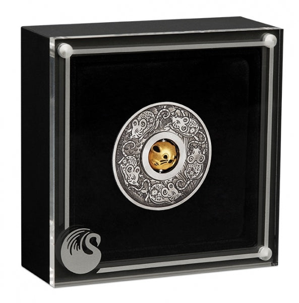 1 Oz Silbermünze "Rotation Mouse Antik- Finish" 2020