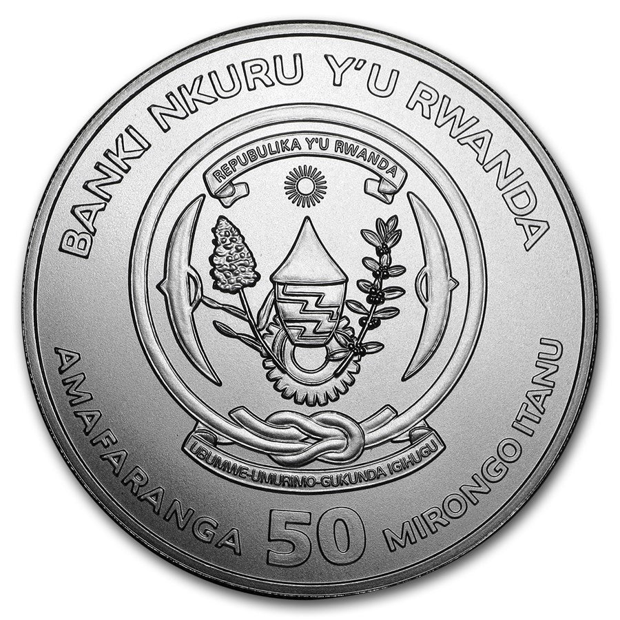 1 Oz Silbermünze "Ruanda Lunar Serie" Hahn 2017