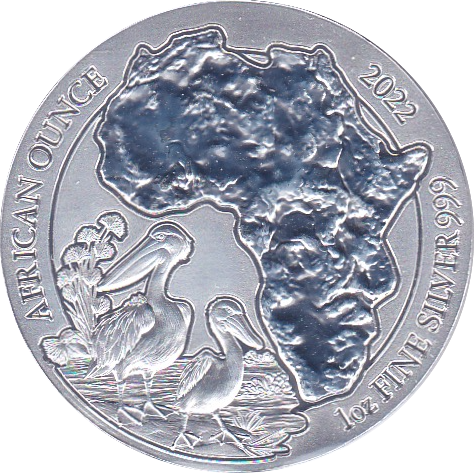 1 Oz Silbermünze "Ruanda African Ounce" Pelikan 2022