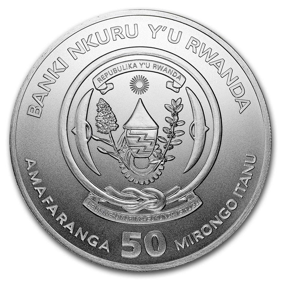 1 Oz Silbermünze "Ruanda African Ounce" Schuhschnabel 2019