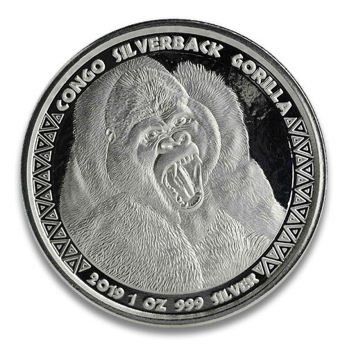 1 Oz Silbermünze "Silverback Gorilla" 2019