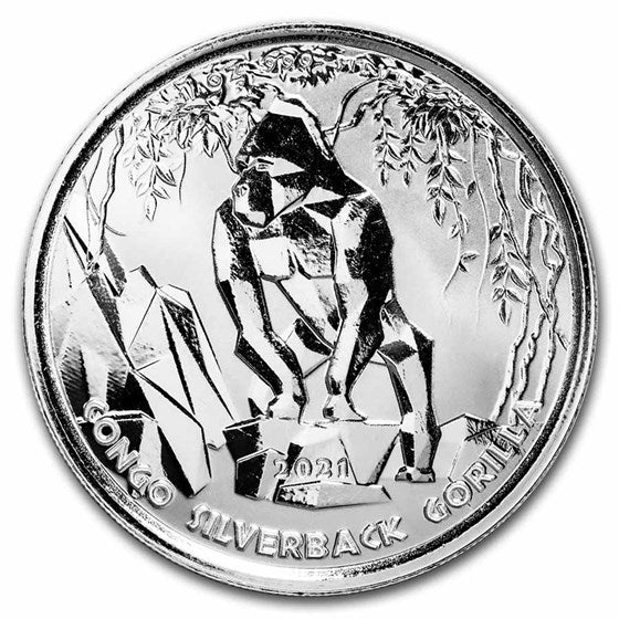 1 Oz Silbermünze "Silverback Gorilla" 2021