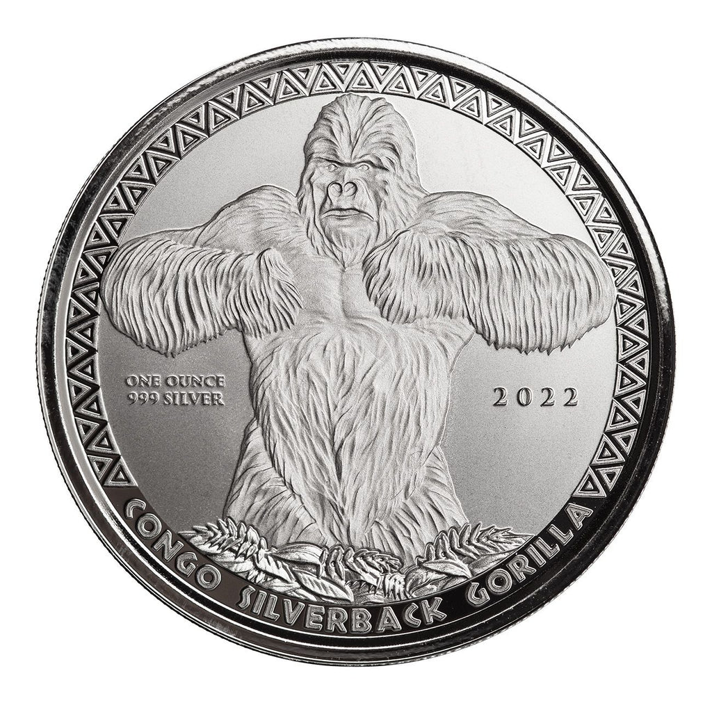 1 Oz Silbermünze "Silverback Gorilla" 2022