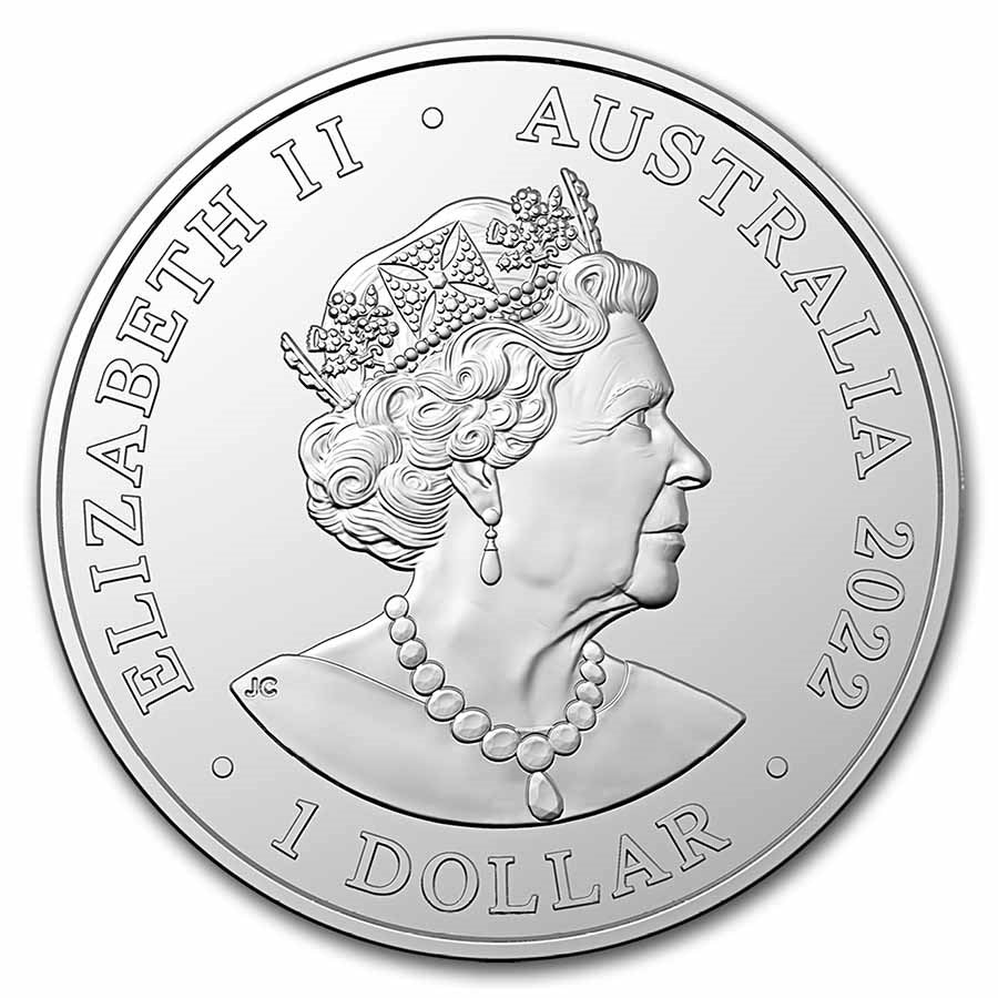 1 Oz Silbermünze " Australia Zoo Elefant" 2022