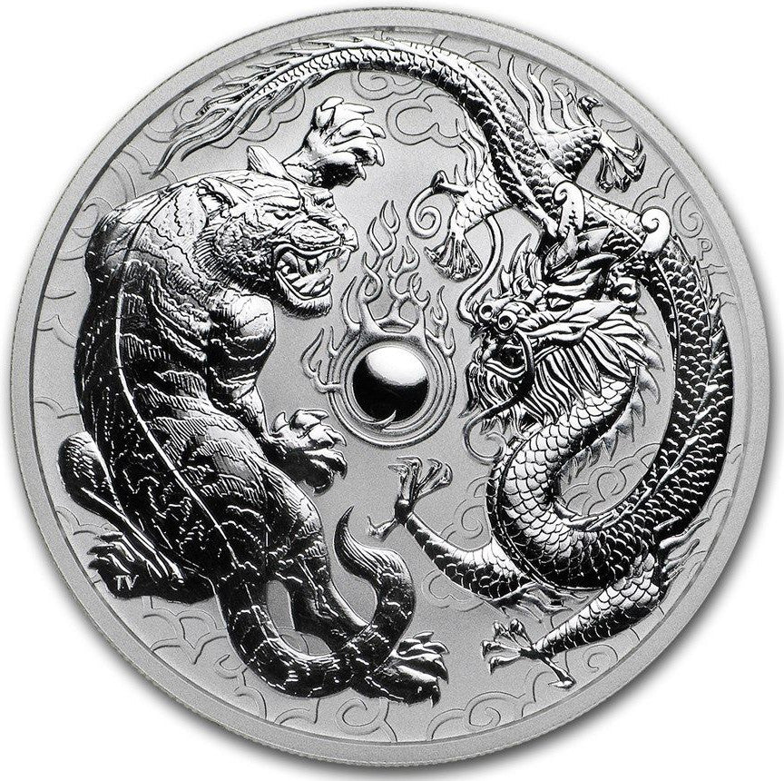 1 Oz Silbermünze "Chinese Myths & Legends Serie" Dragon und Tiger 2018