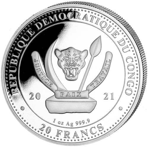 1 Oz Silbermünze "World´s Wildlife" Bald Eagle 2021