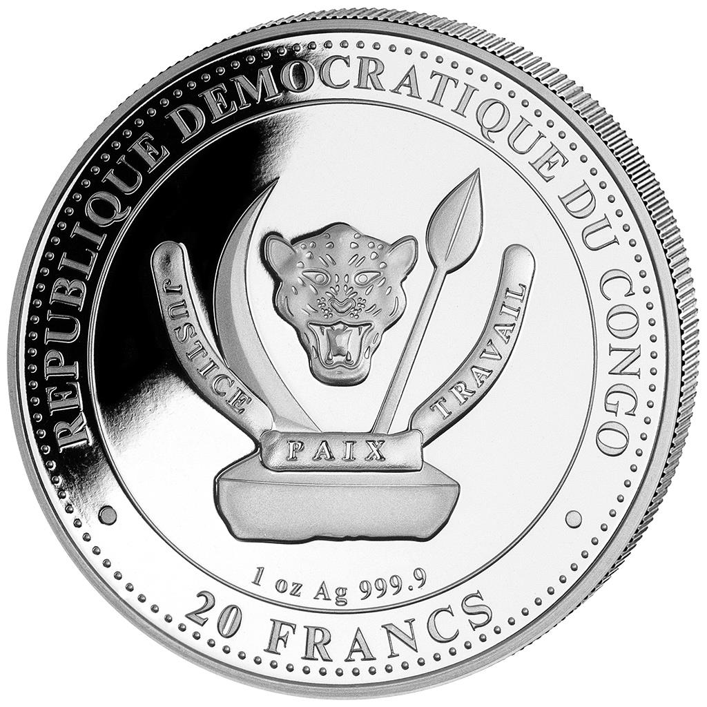 1 Oz Silbermünze "Prehistoric Life" Parasaurolophus 2022