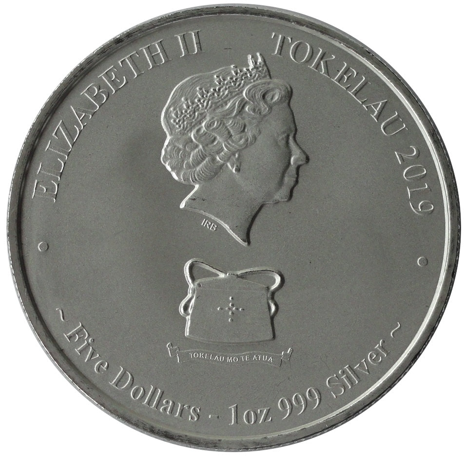 1 Oz Silbermünze "Territory of Tokelau Loggerhead Turtle" Karettenschildkröte 2019