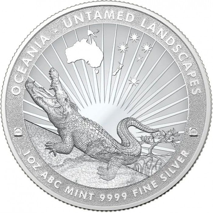 1 Oz Silbermünze "Tokelau Untamed Landscapes" Krokodil 2024